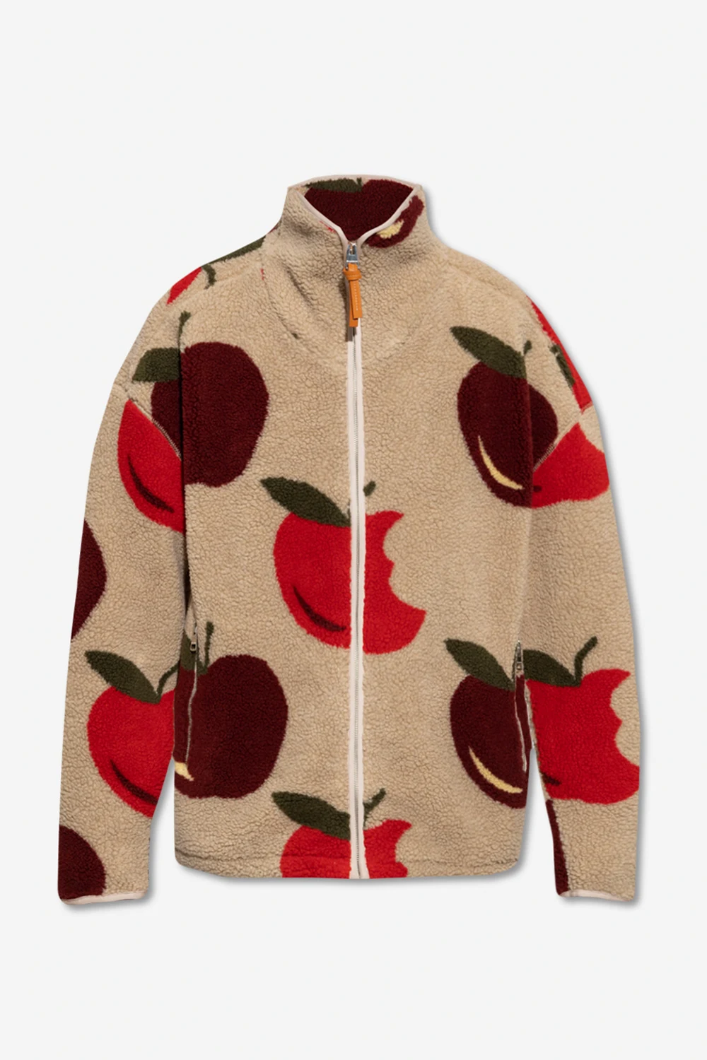 Fleece jacket with fruit motif