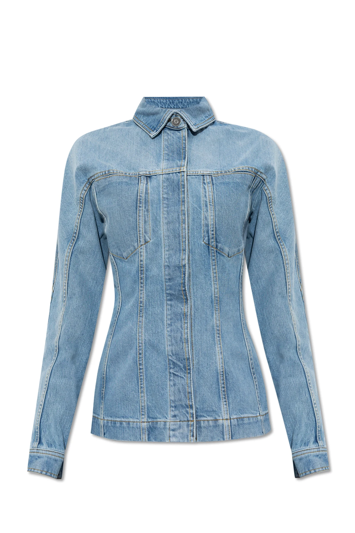 Form-fitting denim jacket