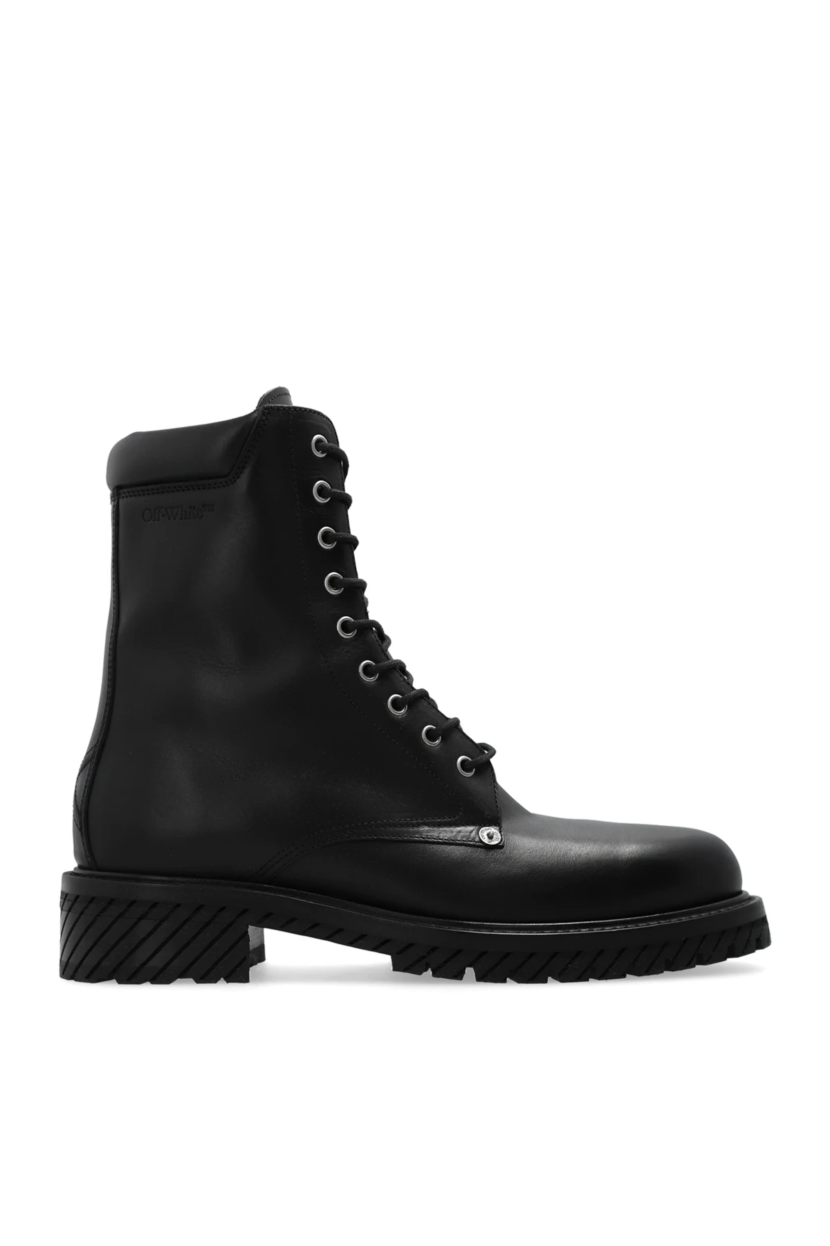 BLACK Leather combat boots