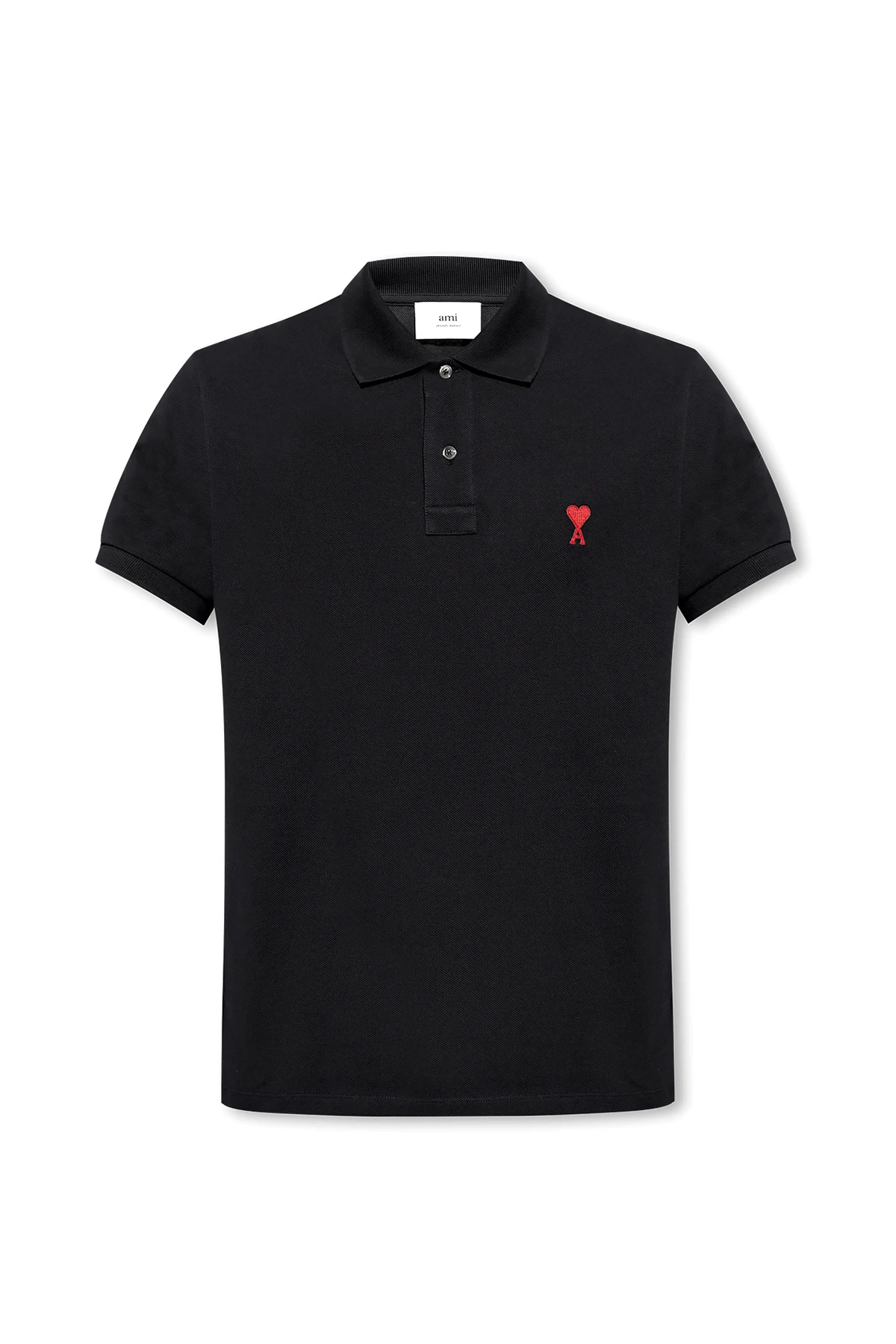CZARNY Polo z logo