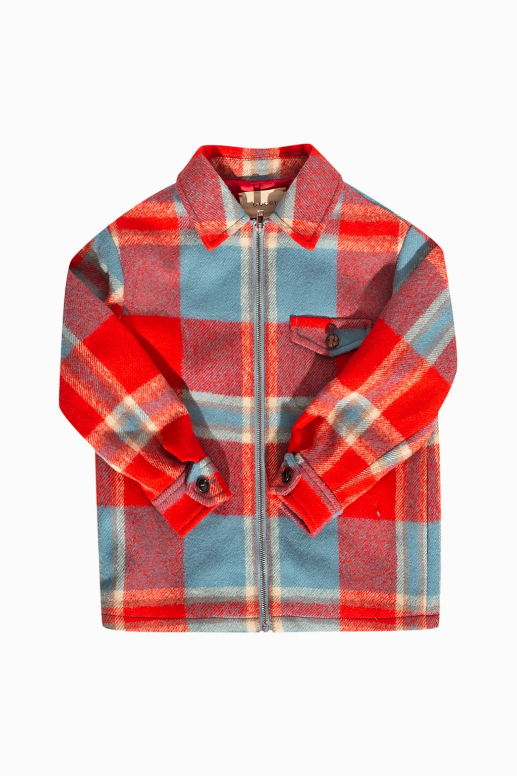 Kurtka ze wzorem w kratę