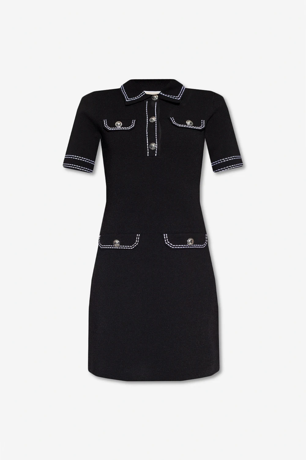 Dress with contrasting stitching