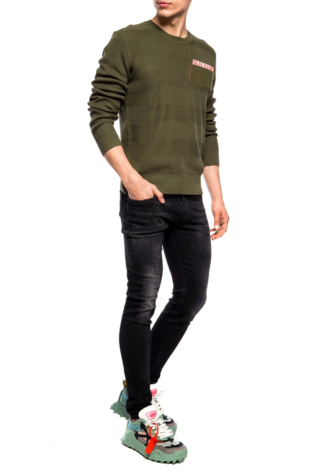 Jeansy z przetarciami 'Sleenker-X'