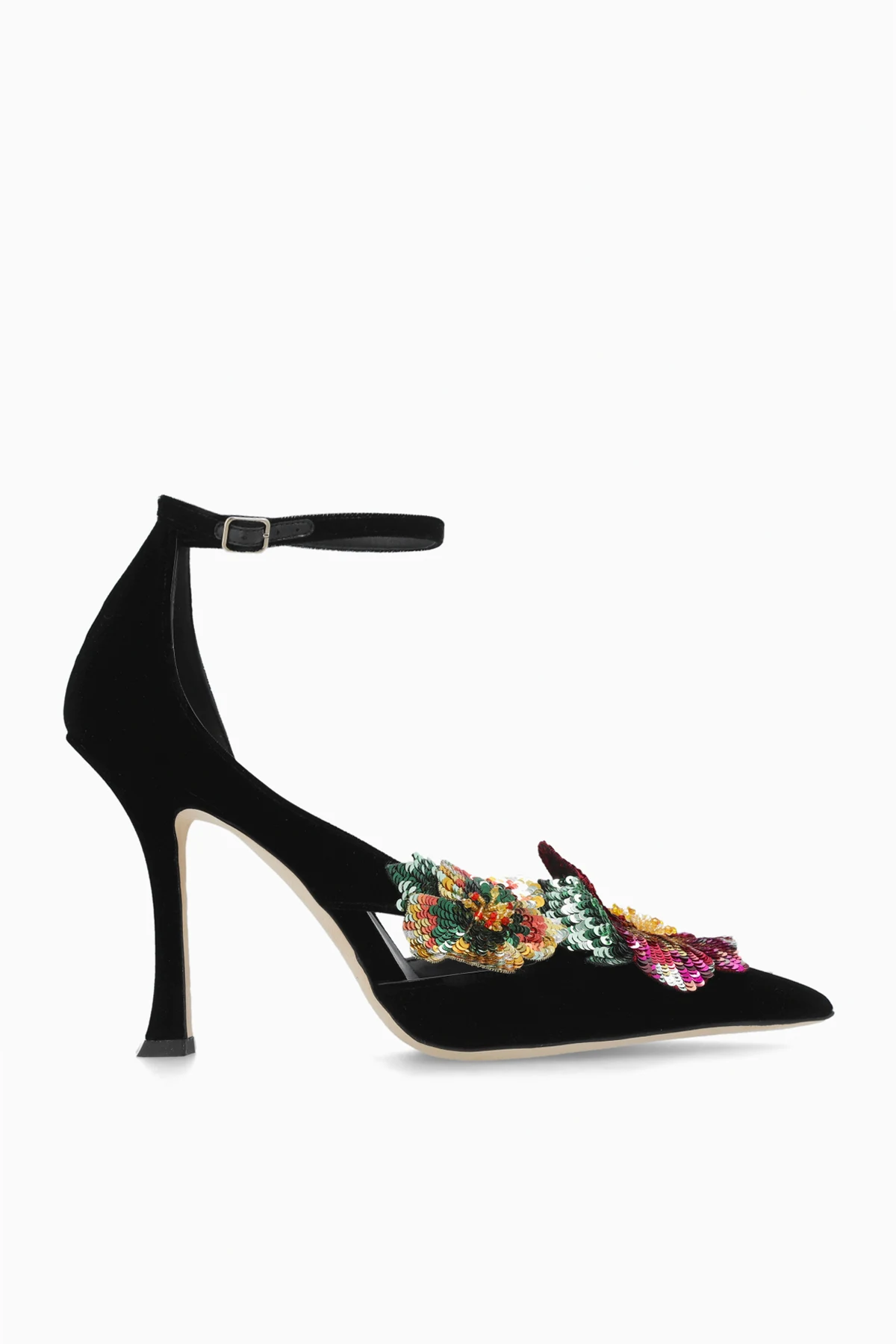 Welurowe buty na obcasie ‘Azara’