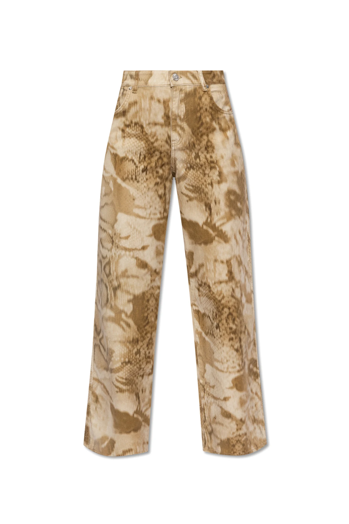 Jeans with leopard print