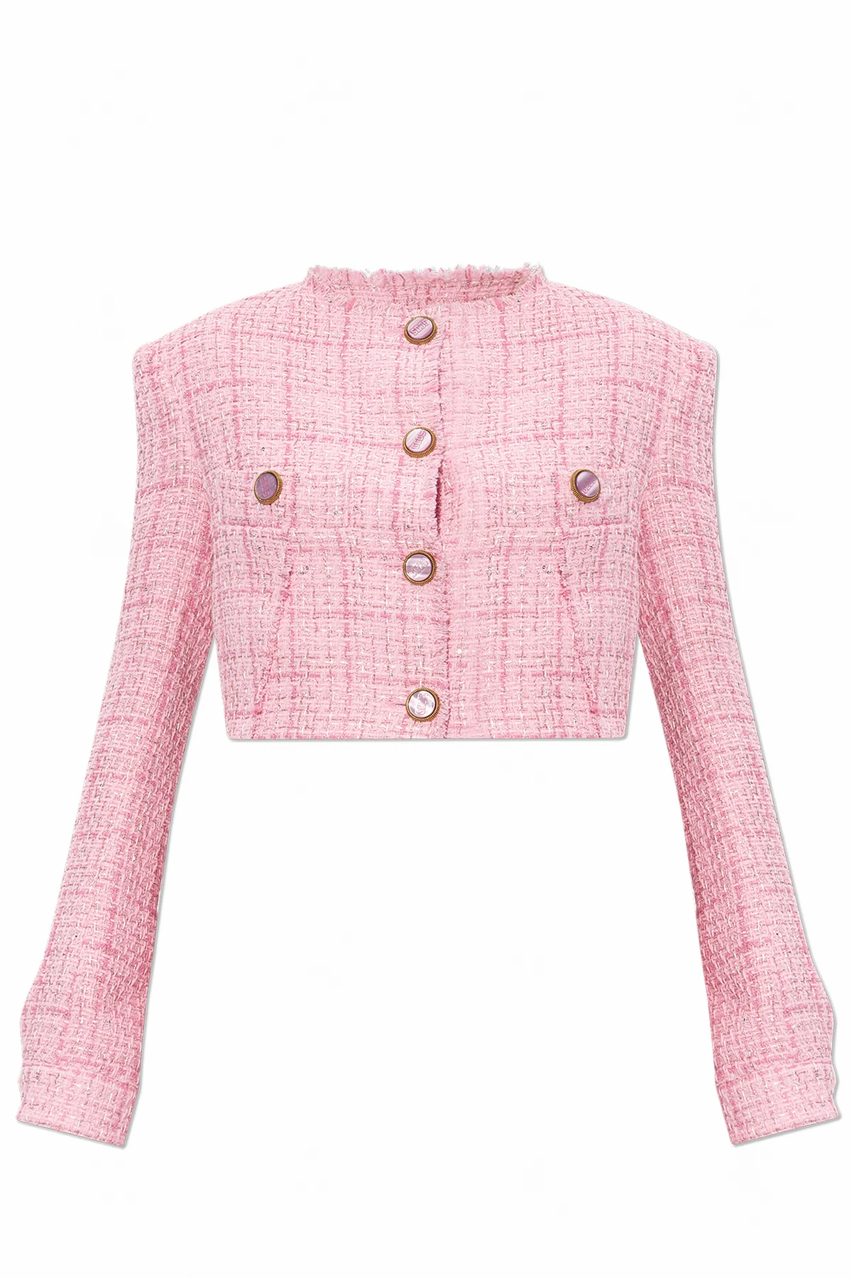 Cropped tweed blazer