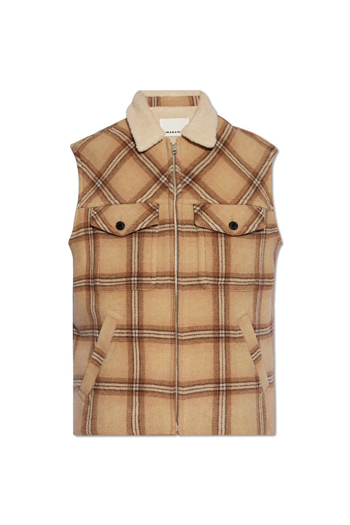 ‘Kiran’ checked vest