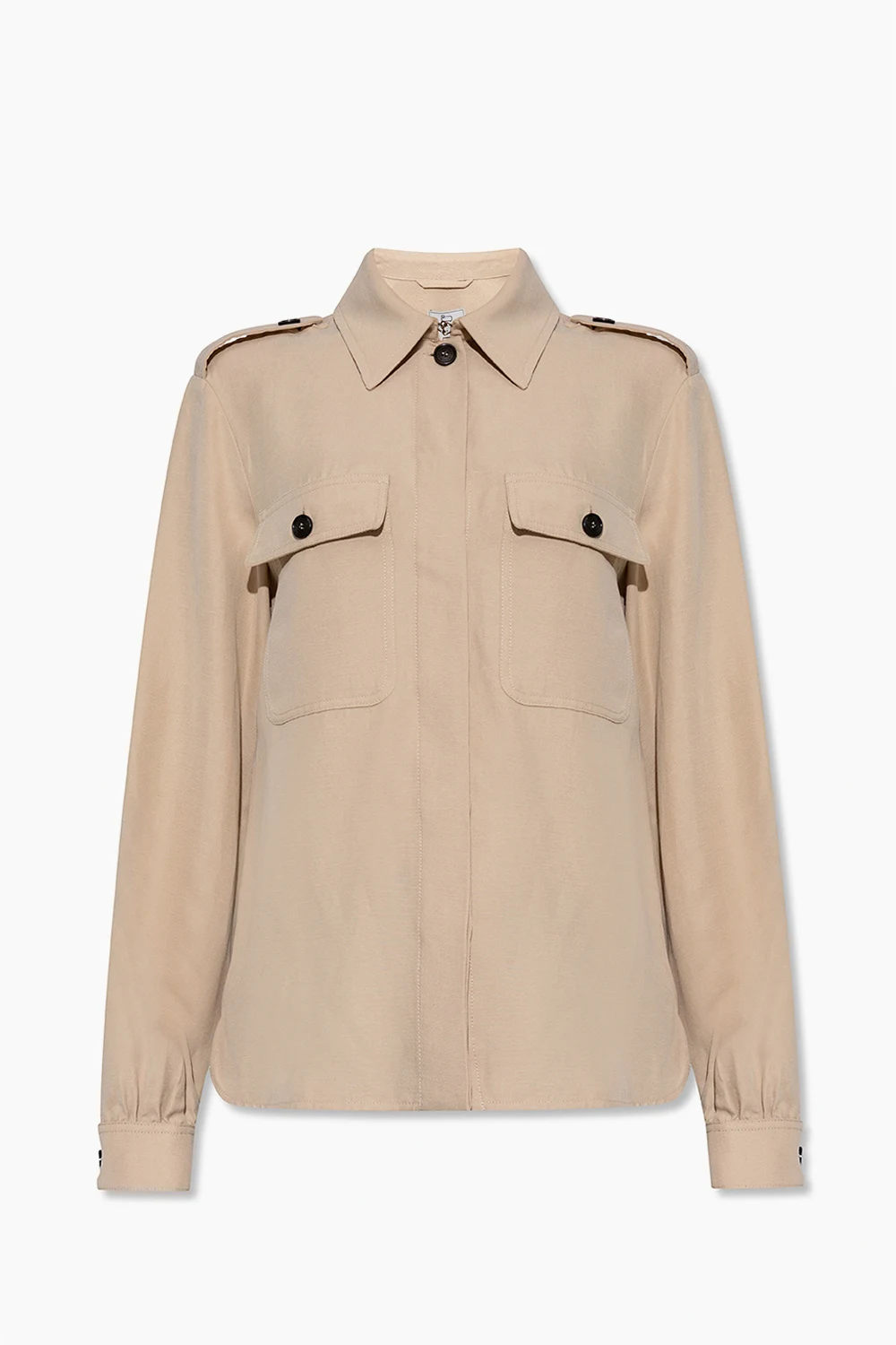 Shirt with epaulettes