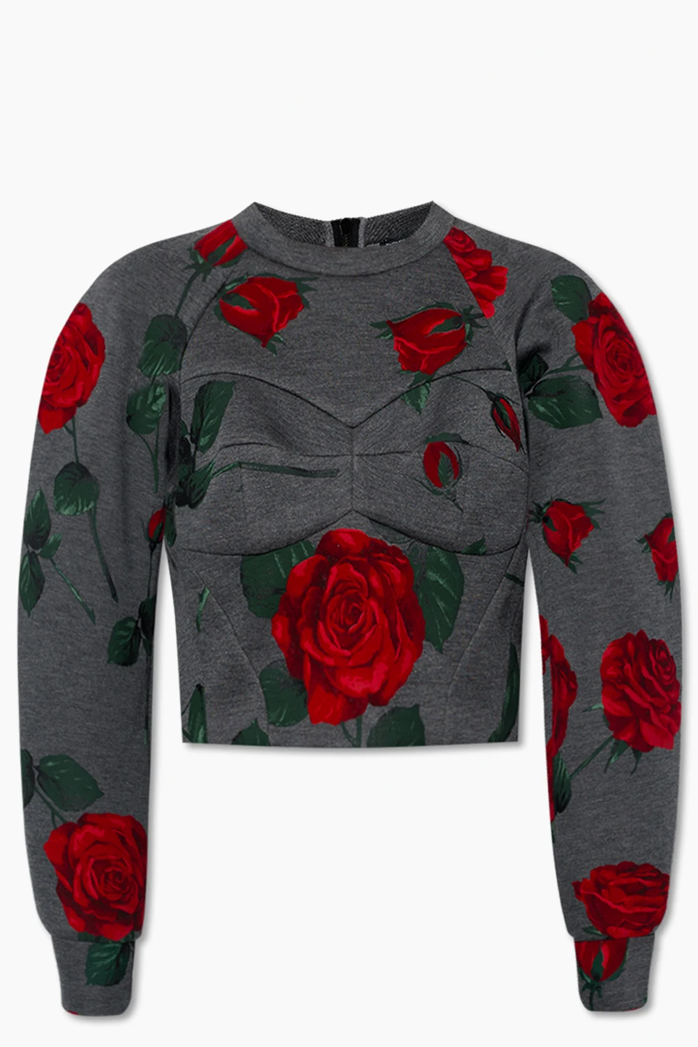 Sweatshirt with floral-motif