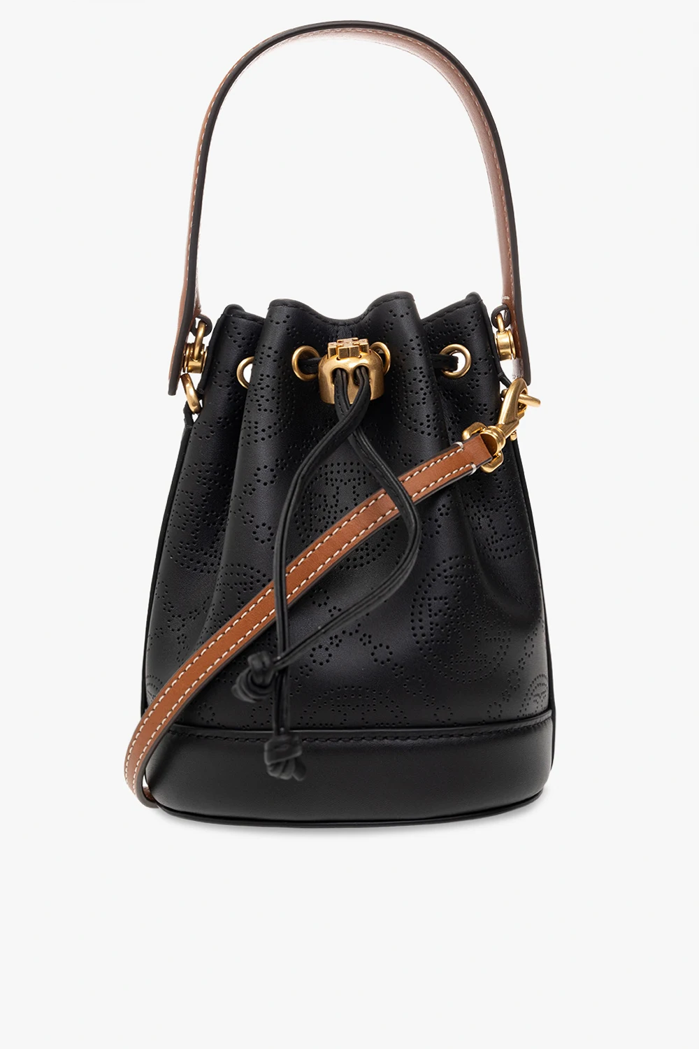 BLACK ‘T Monogram Mini’ bucket bag