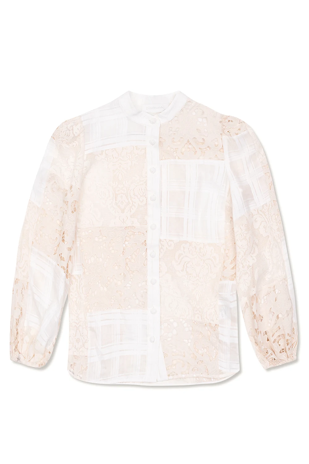 Lace-trimmed shirt