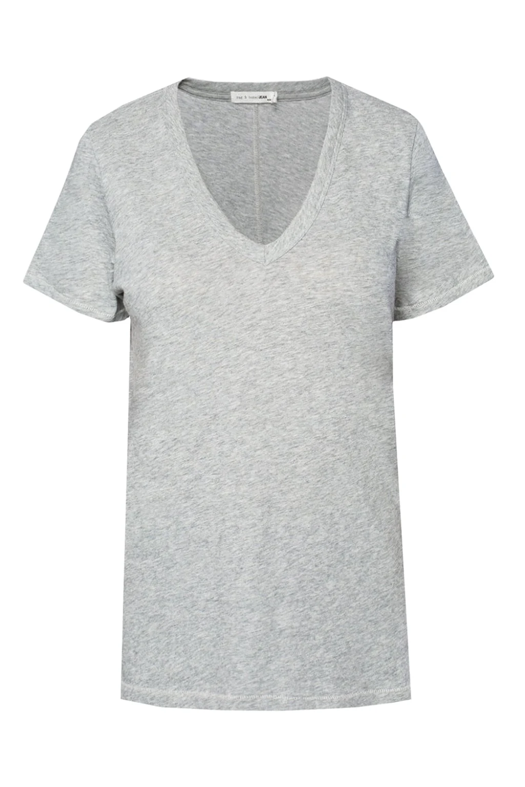 T-shirt z dekoltem w serek