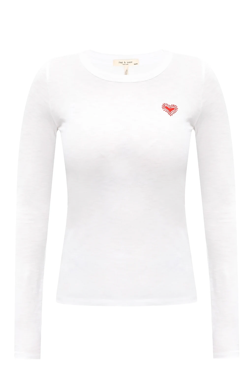 Bawełniany t-shirt z długim rękawem