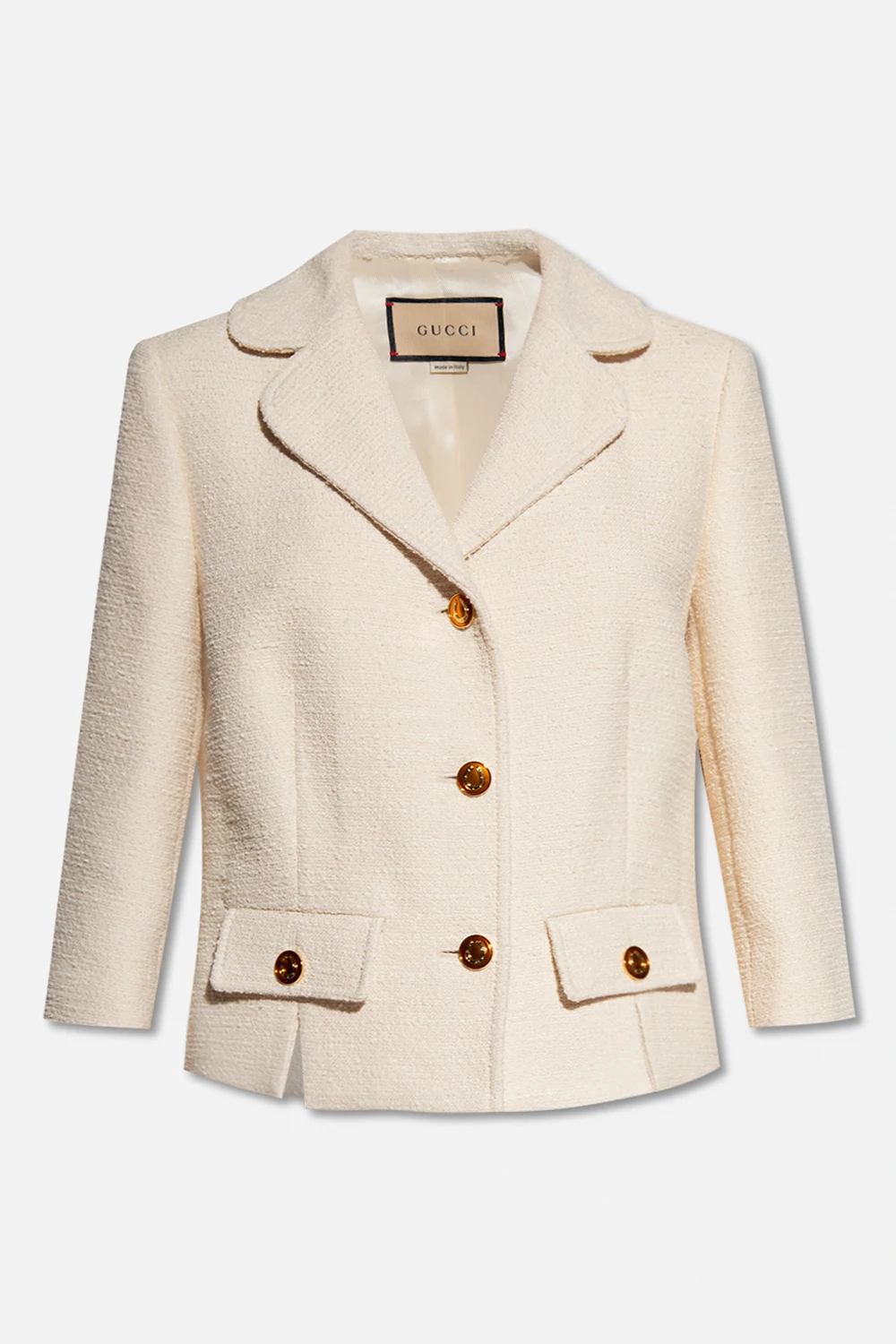 Cropped tweed blazer