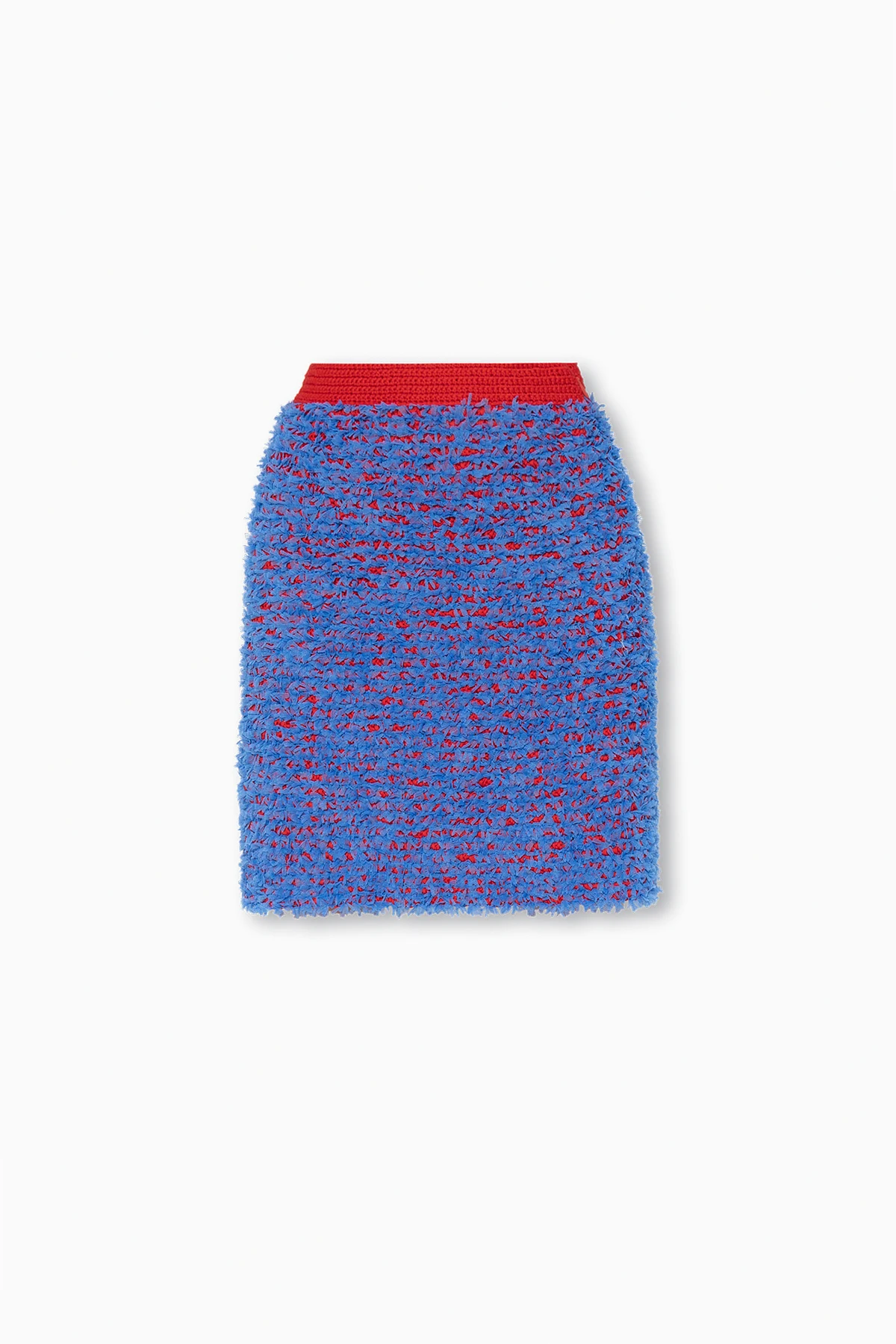 BLUE Textured skirt
