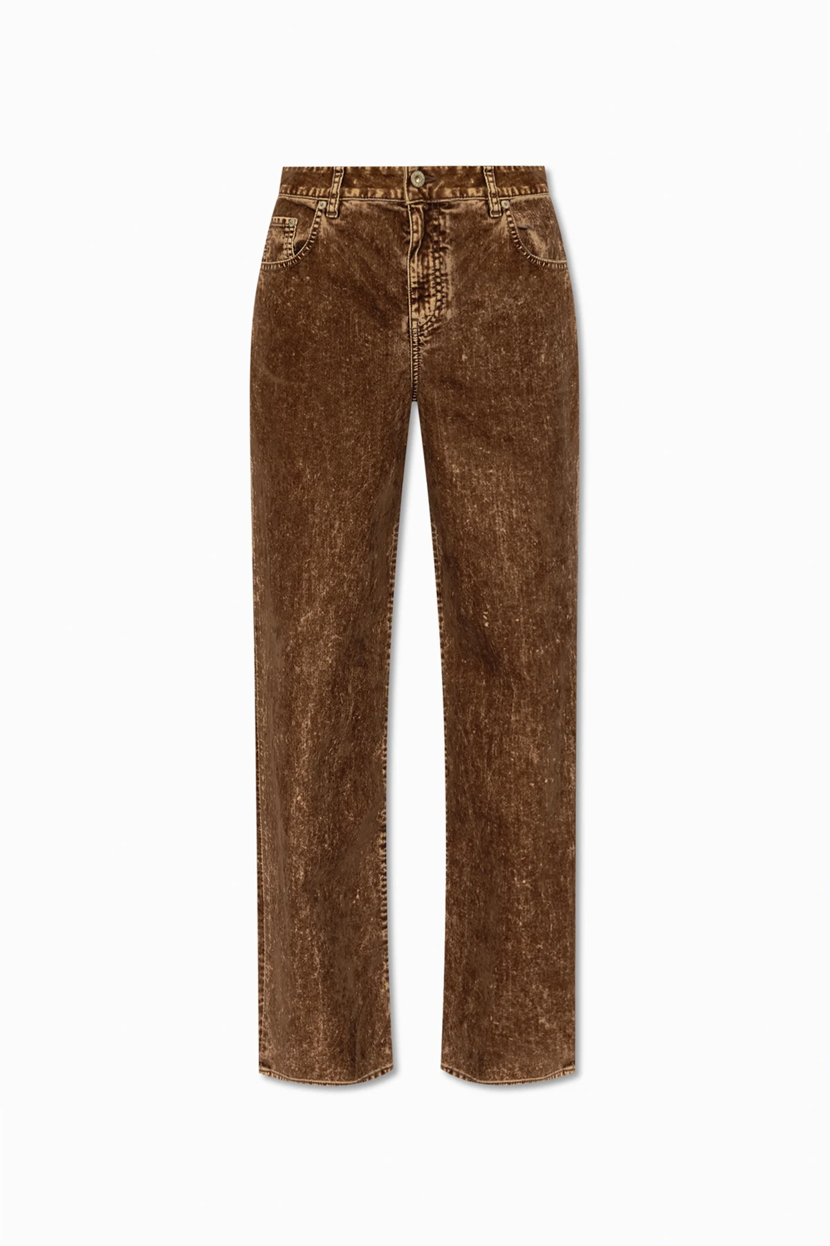 Jeans with flocked pattern