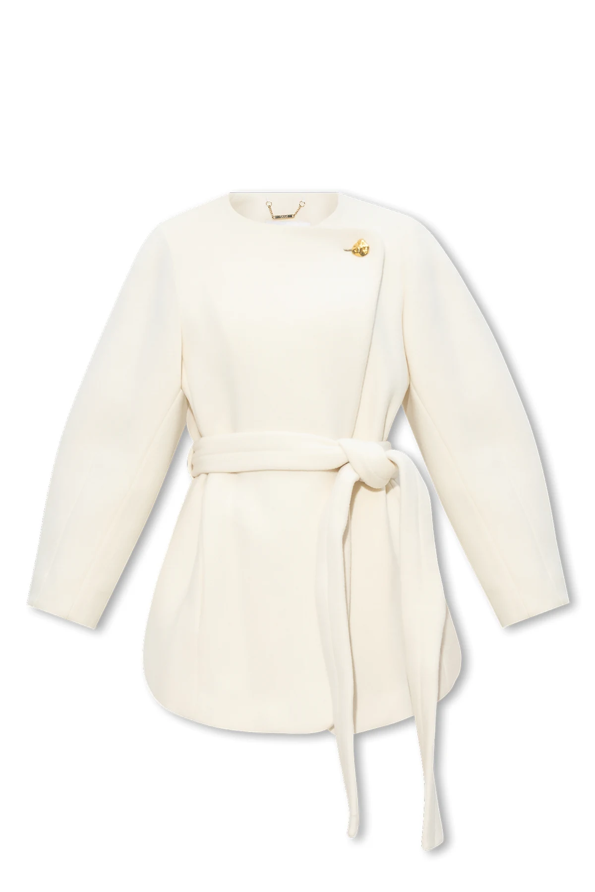 Cropped wool coat