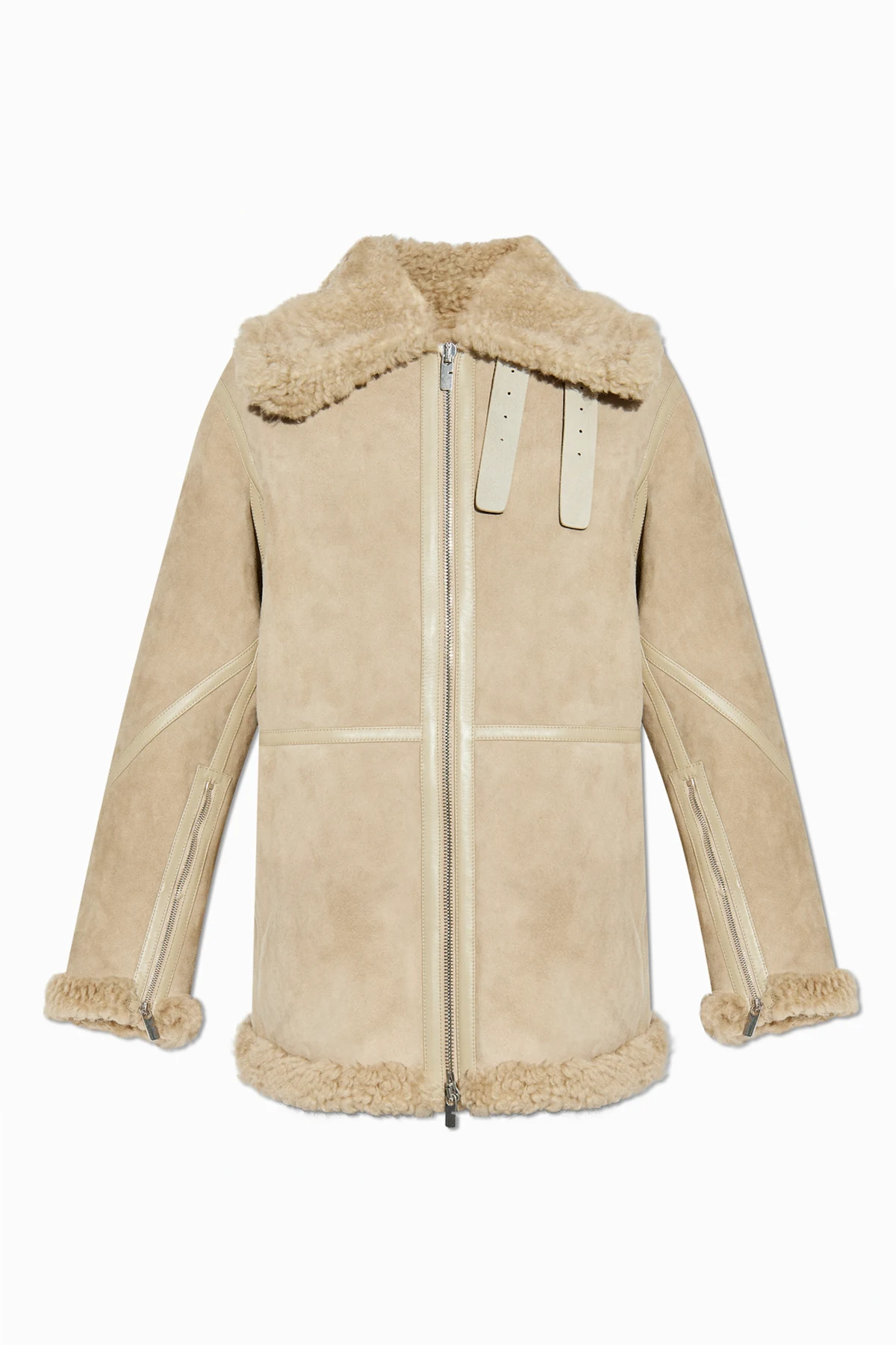 beige Sheepskin Coat