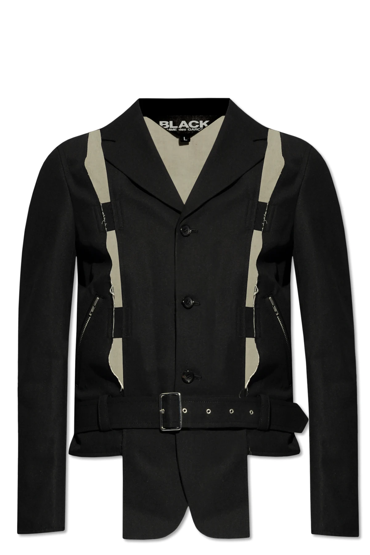 BLACK Jacket with blazer motif