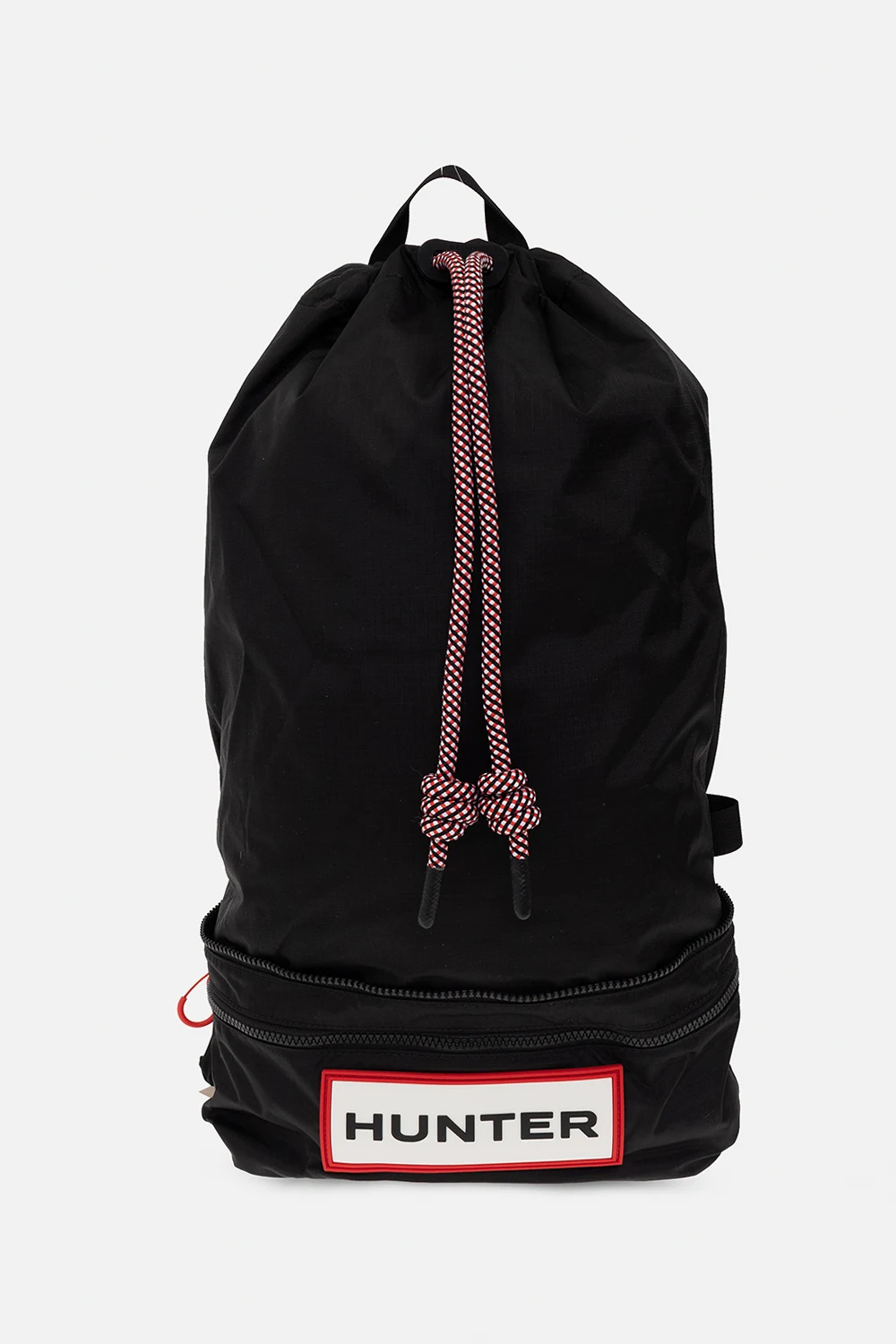 Folding backpack with logo