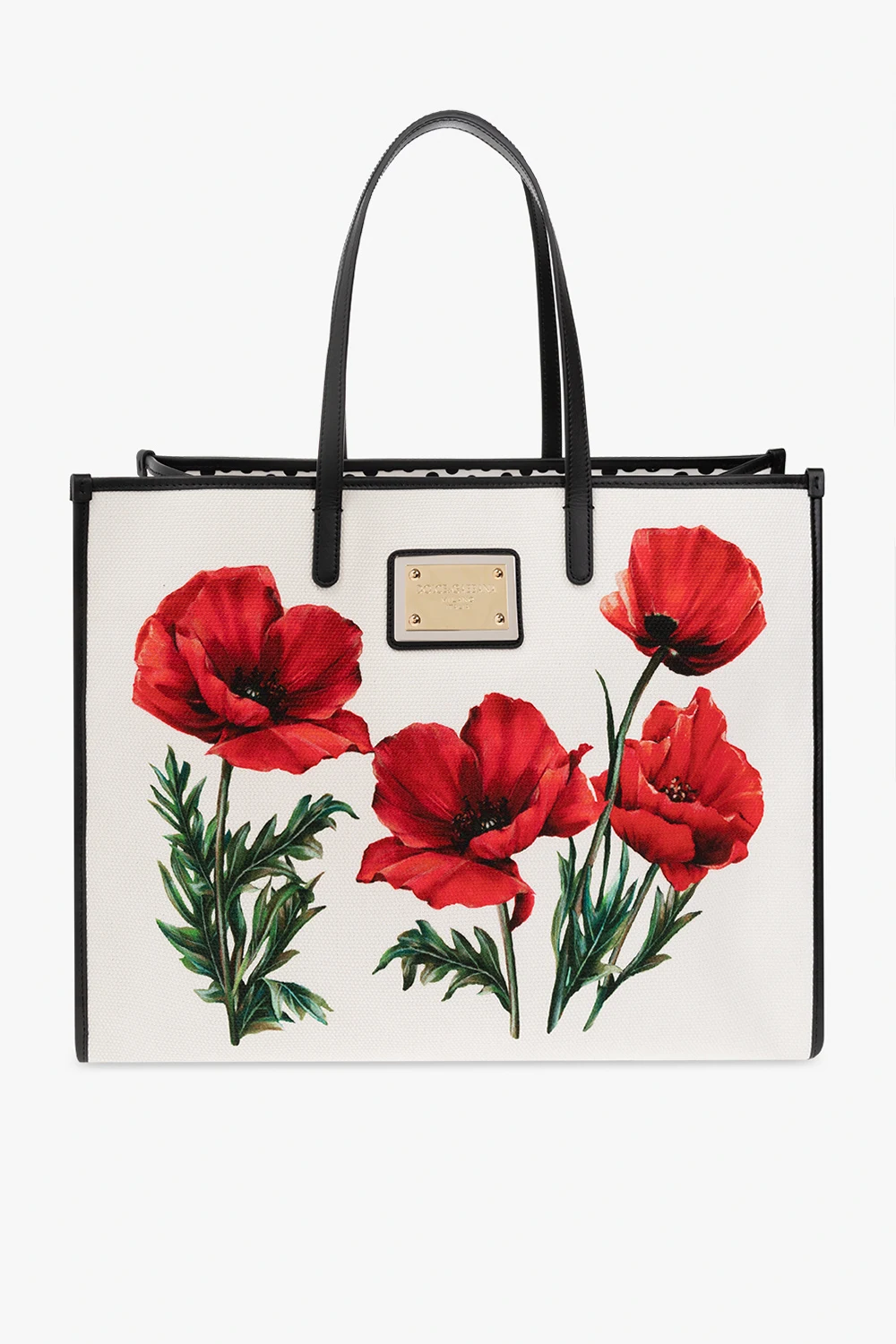 Shopper bag with floral motif