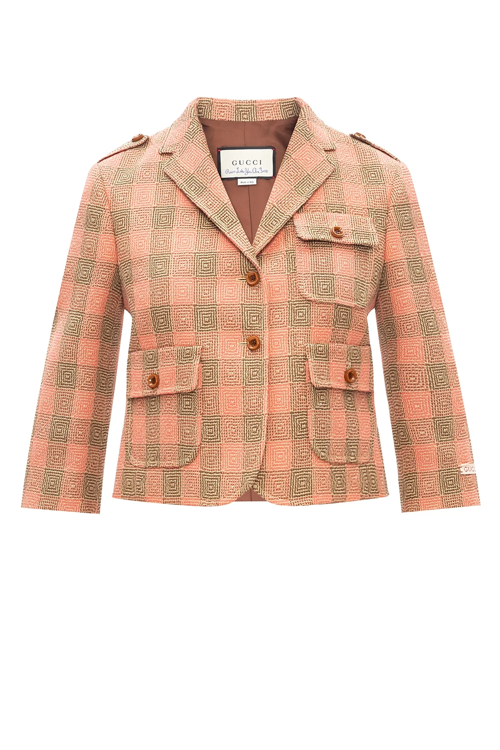 Wool blazer with notched lapels