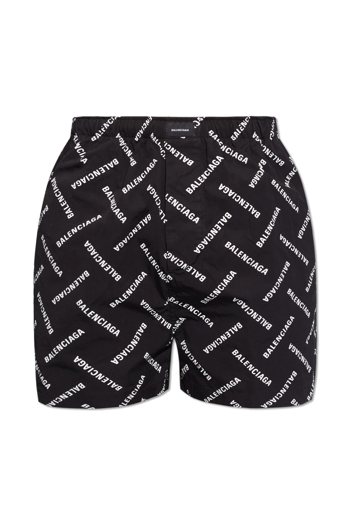 BLACK Shorts with logo pattern