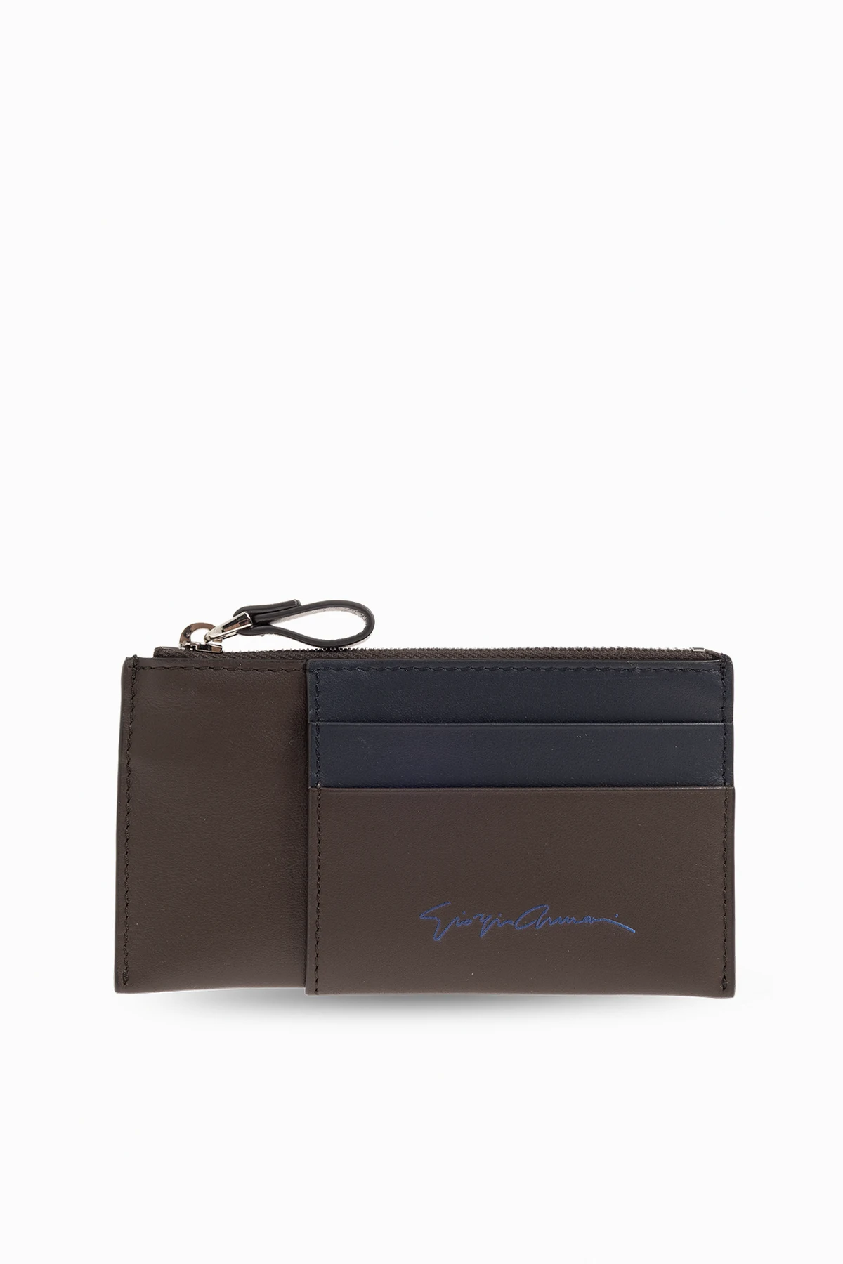 Leather wallet with keyring