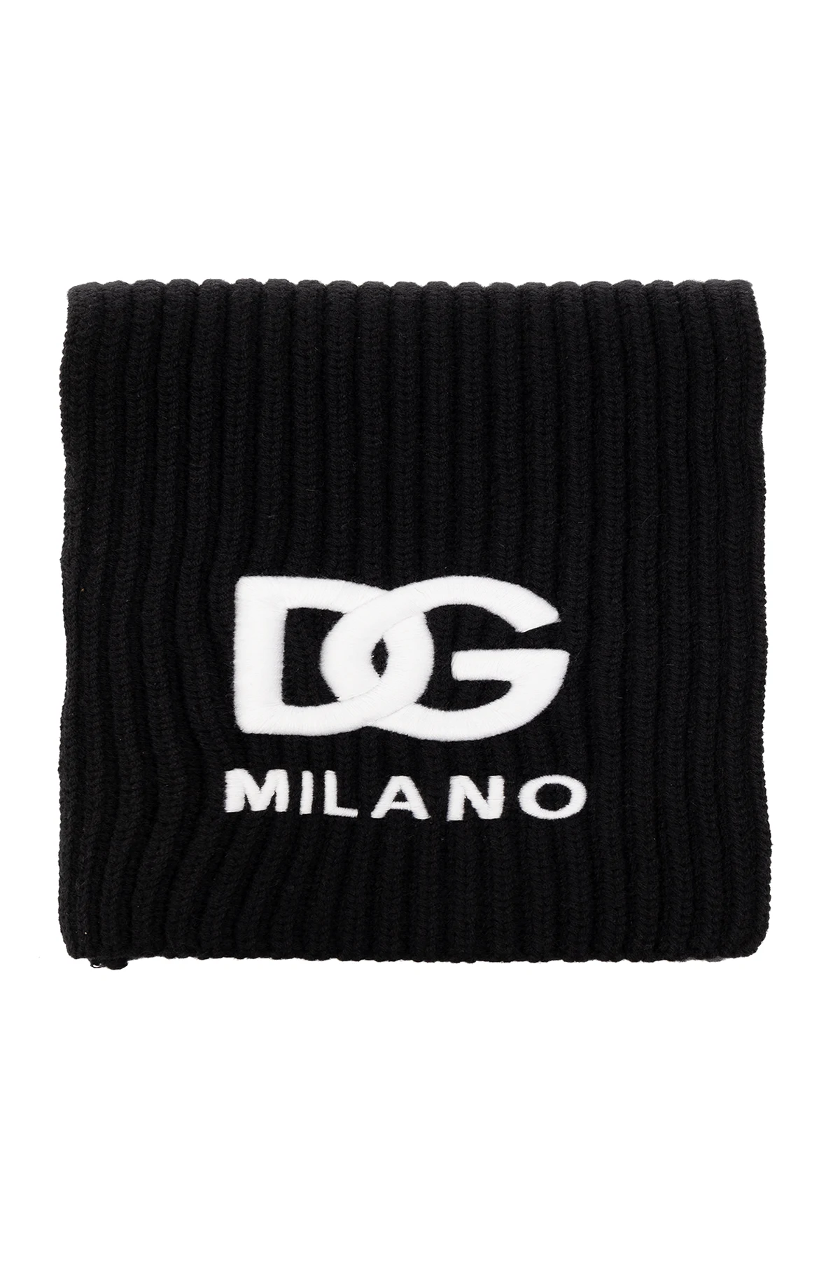 BLACK Scarf with logo