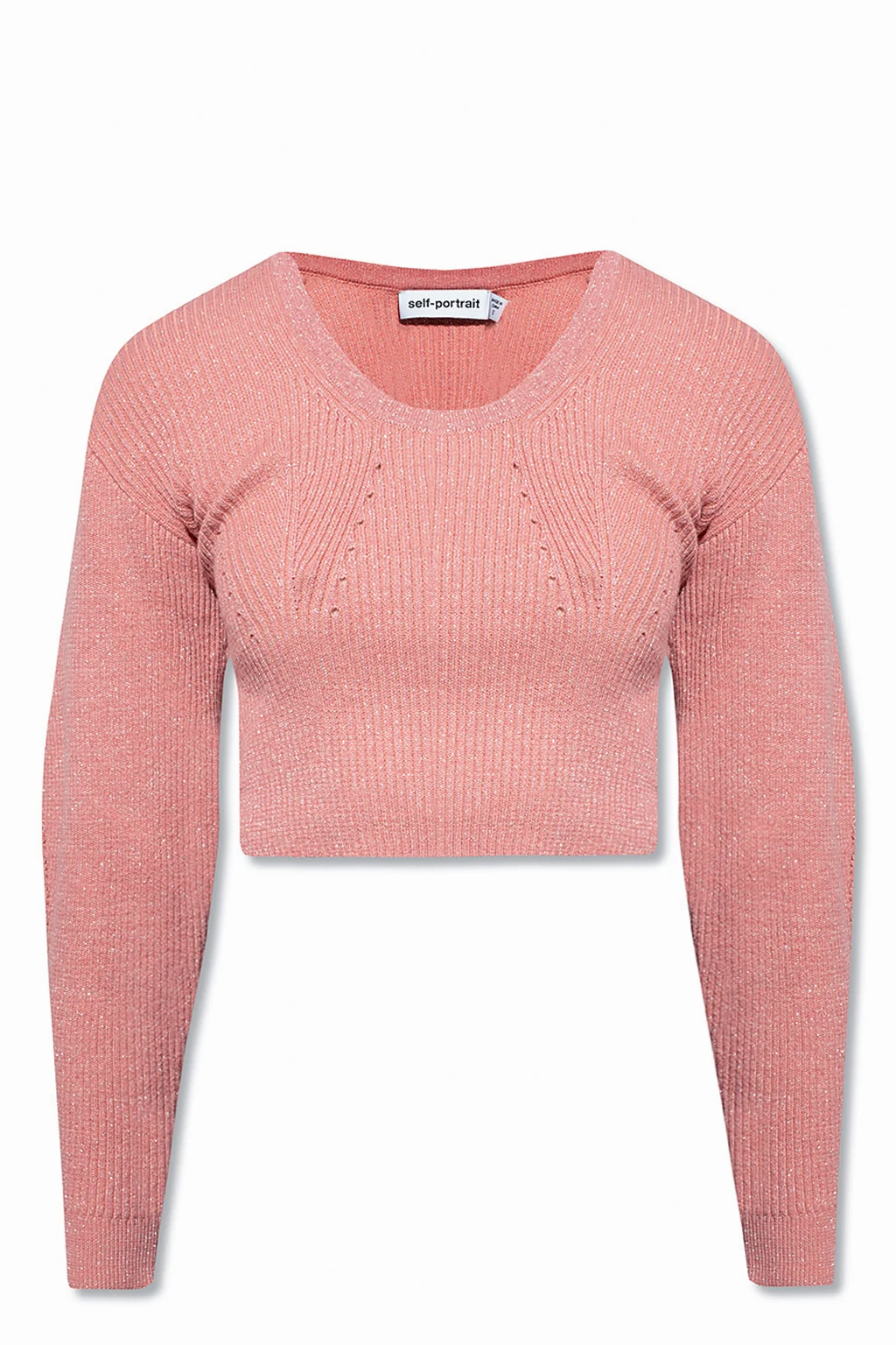 Top with metallic thread