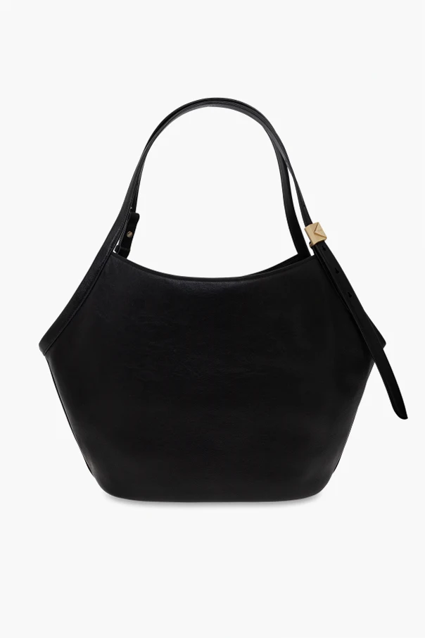 CZARNY Torba `Deco Tulip` typu `shopper`