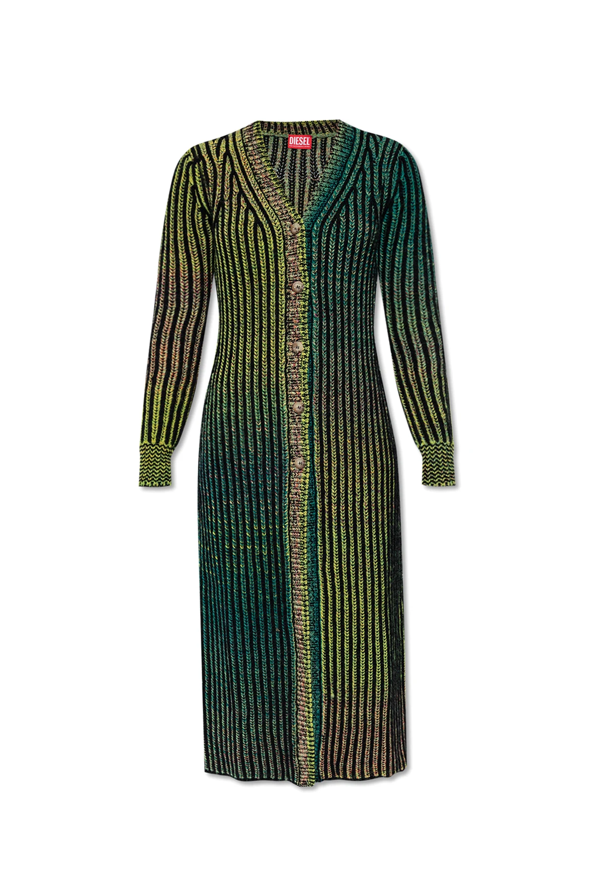 GREEN Long Cardigan 'M-ORIS'