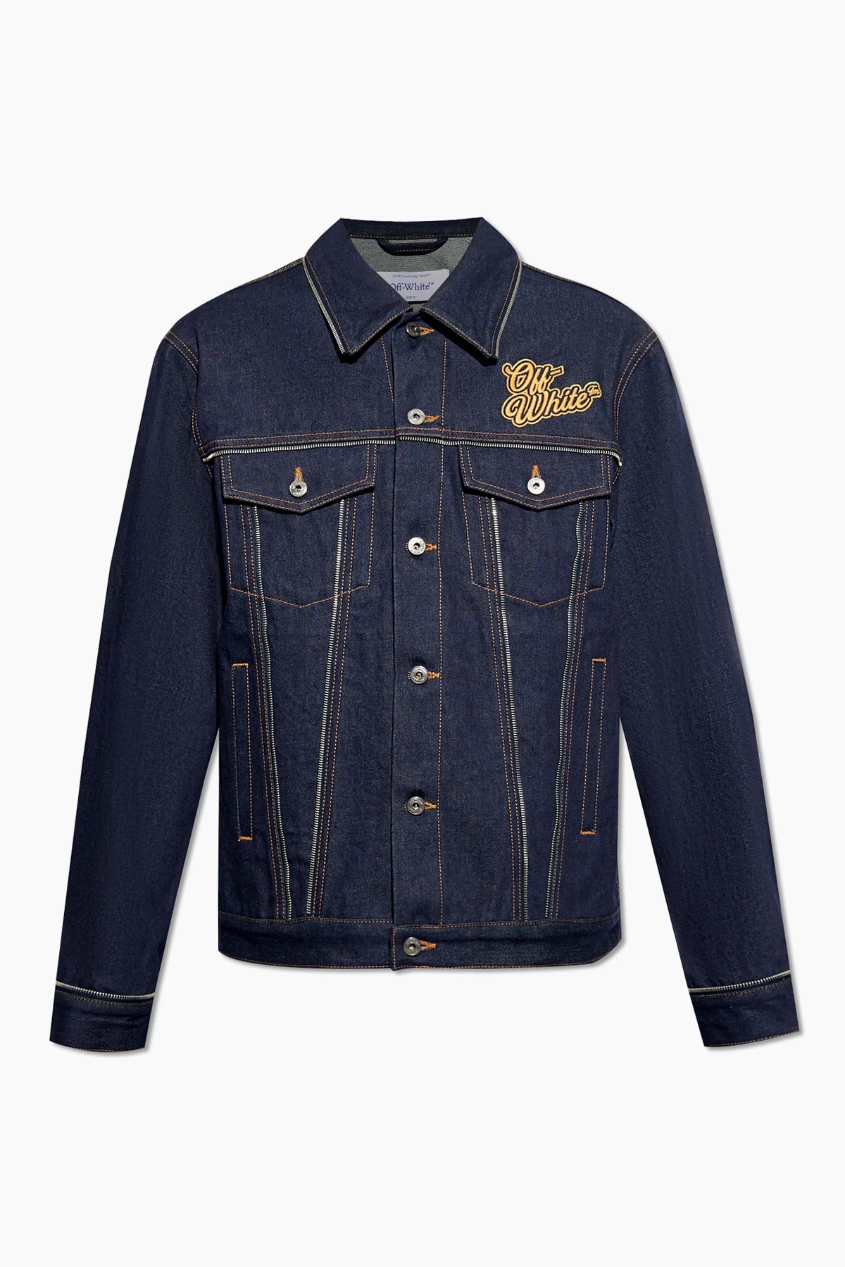 Denim jacket with logo