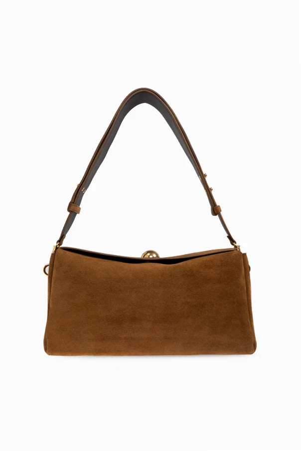 BROWN Suede shoulder bag