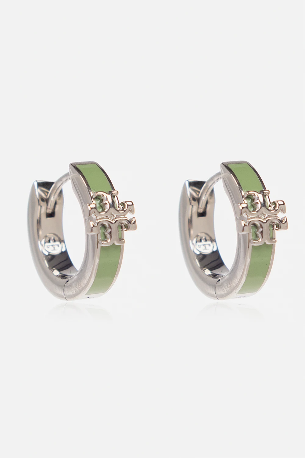 ‘Kira’ hoop earrings with logo