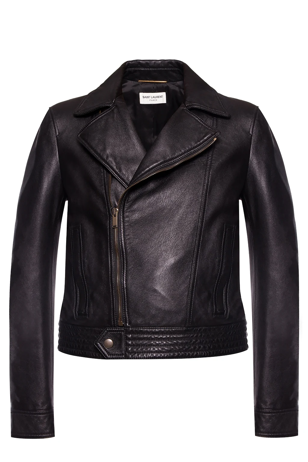Leather biker jacket
