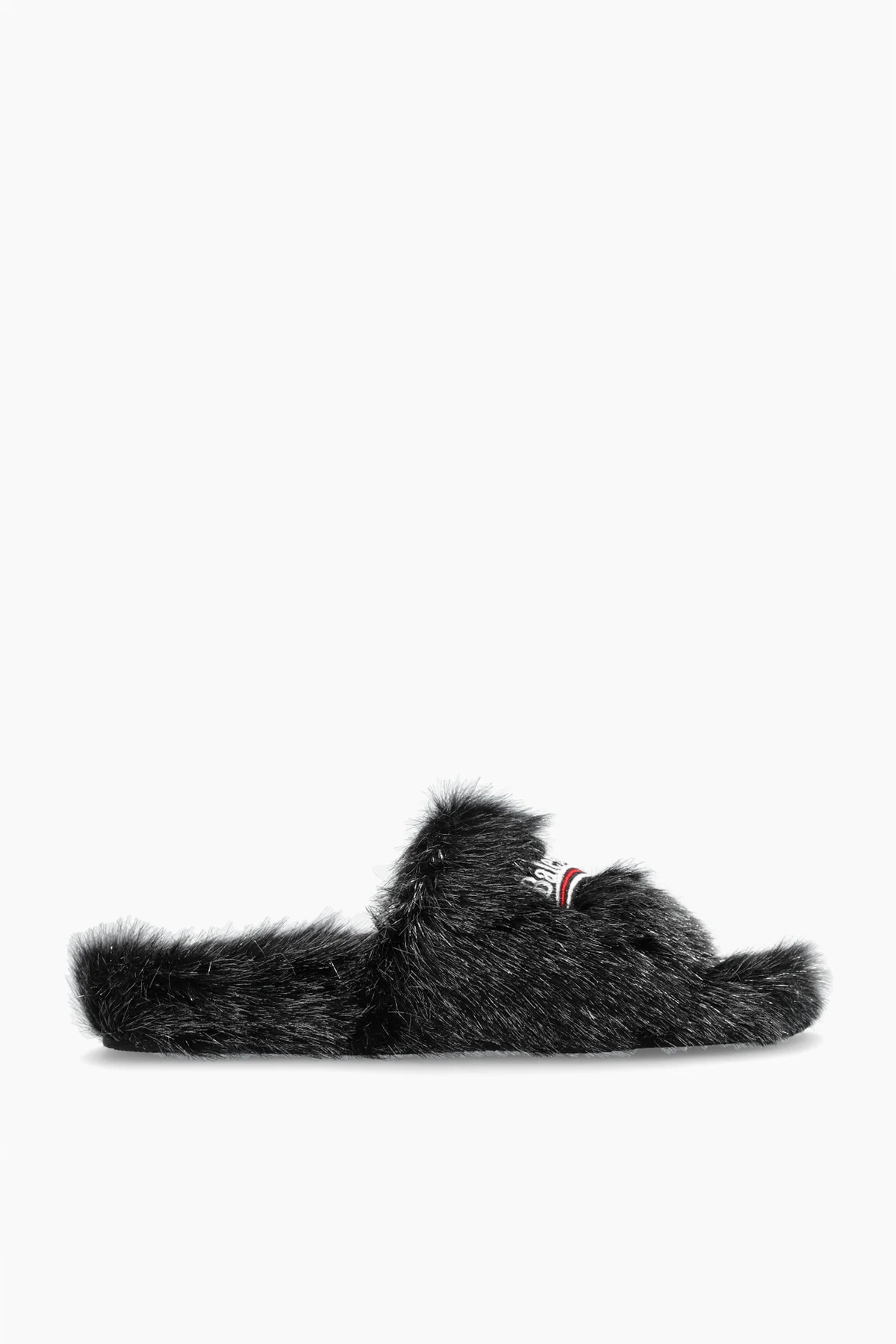 Faux fur slides
