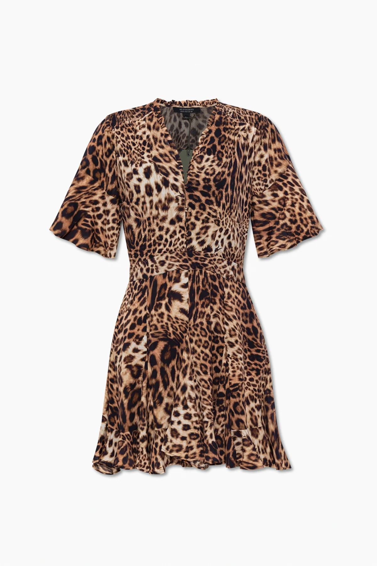‘Dina Evita’ dress with leopard print