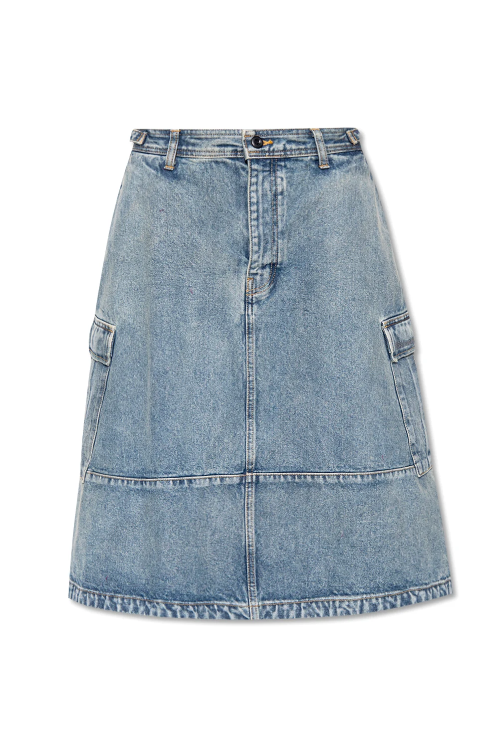 Oversize denim skirt