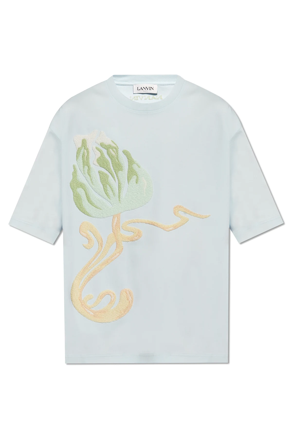 T-shirt z wyszytym wzorem