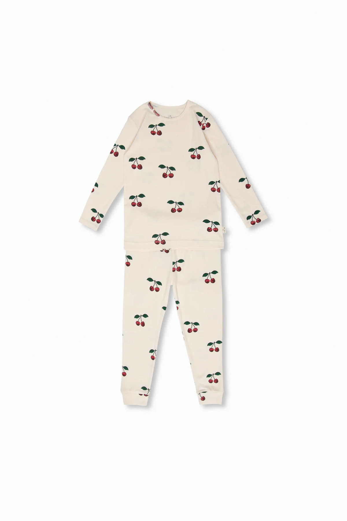 Two-piece pyjama with cherry motif