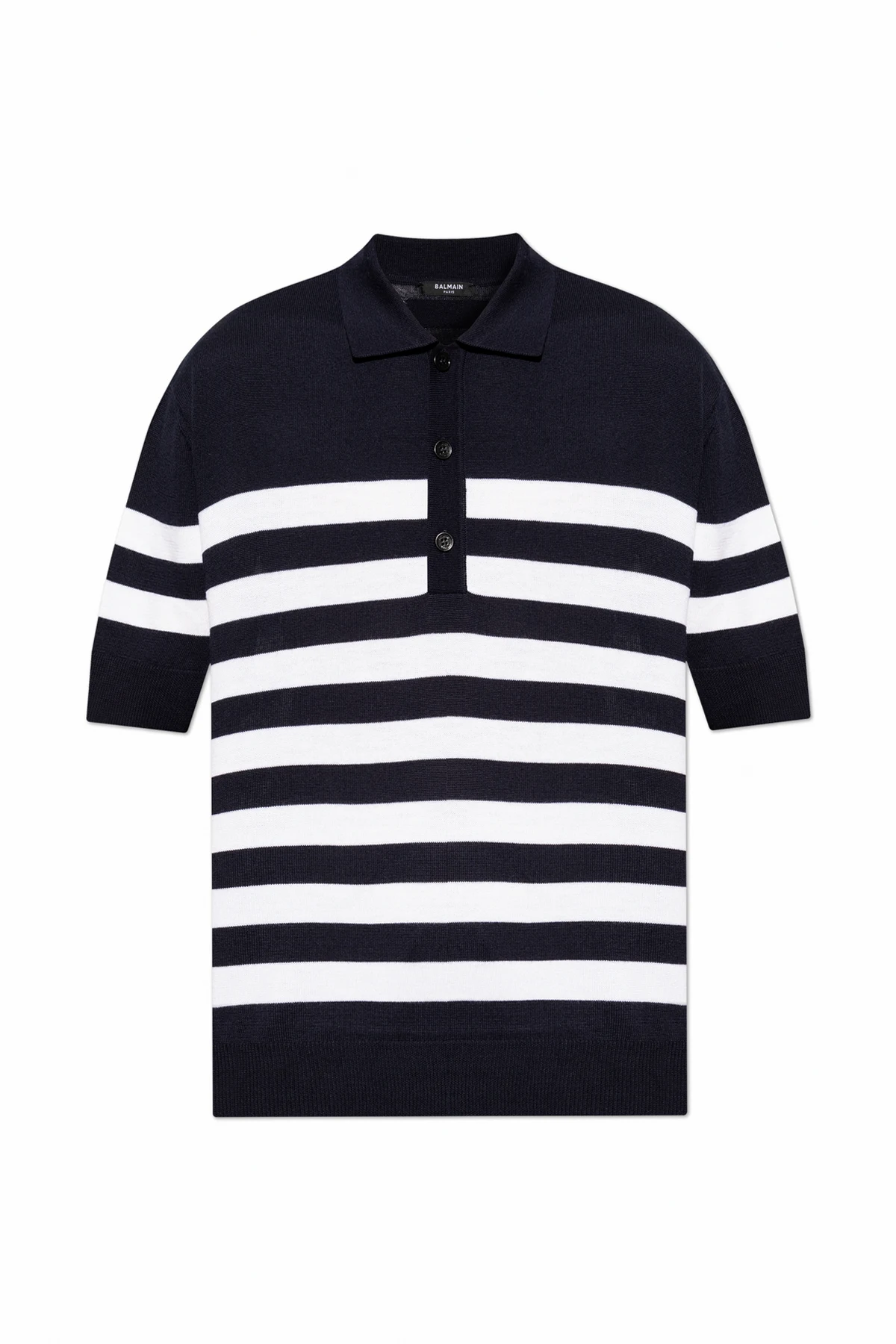 NAVY BLUE Polo with stripe pattern