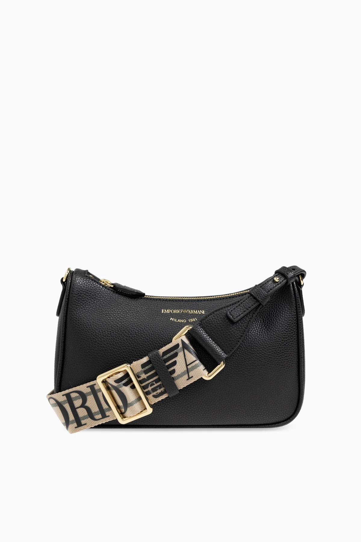 Shoulder bag with printed logo