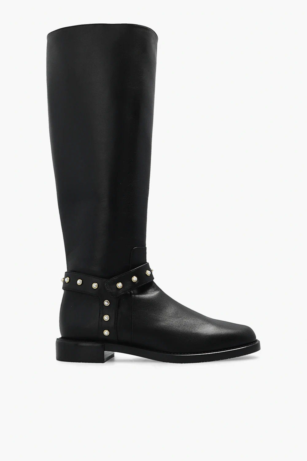 ‘Pearl Moto’ leather boots