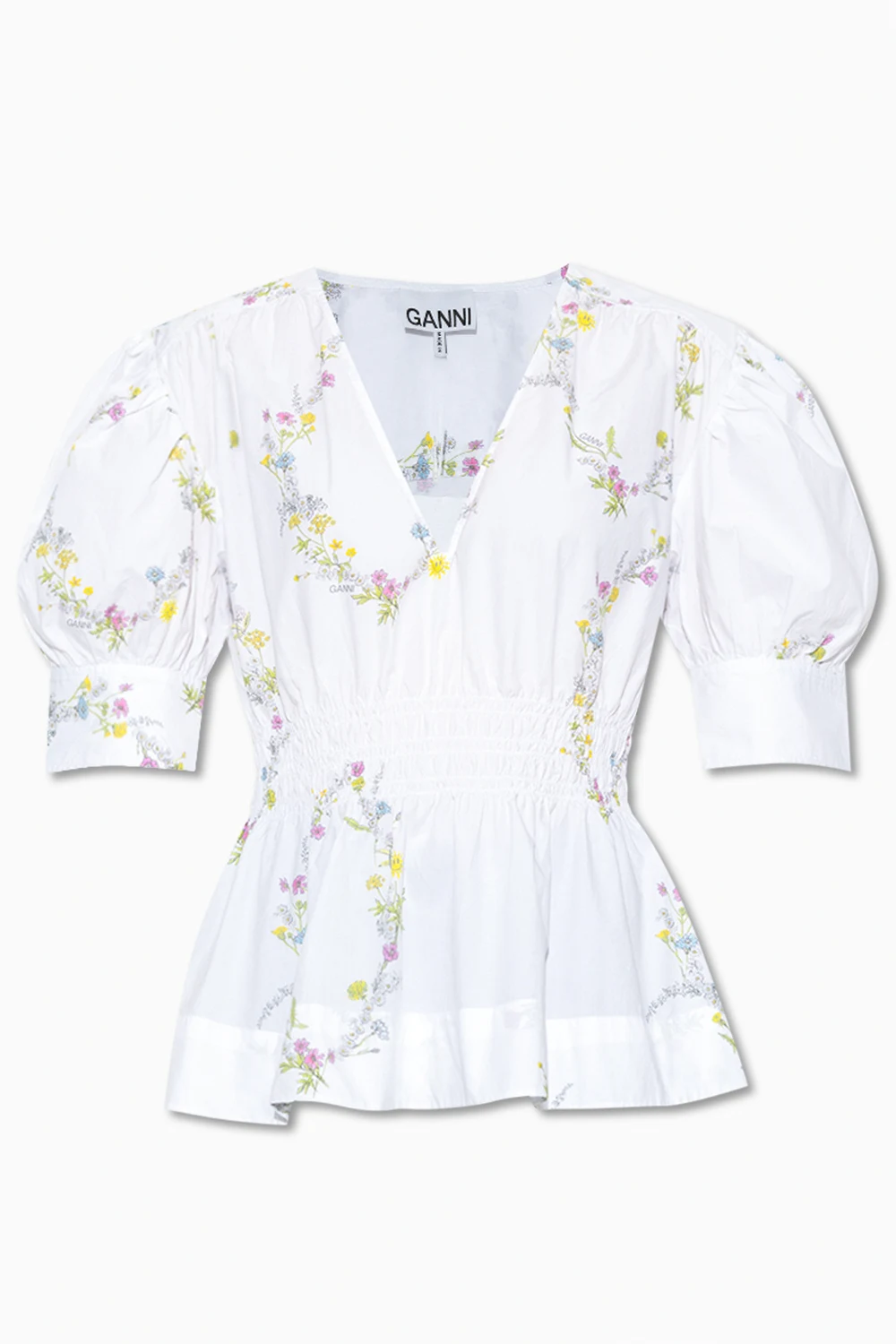 Top with floral motif