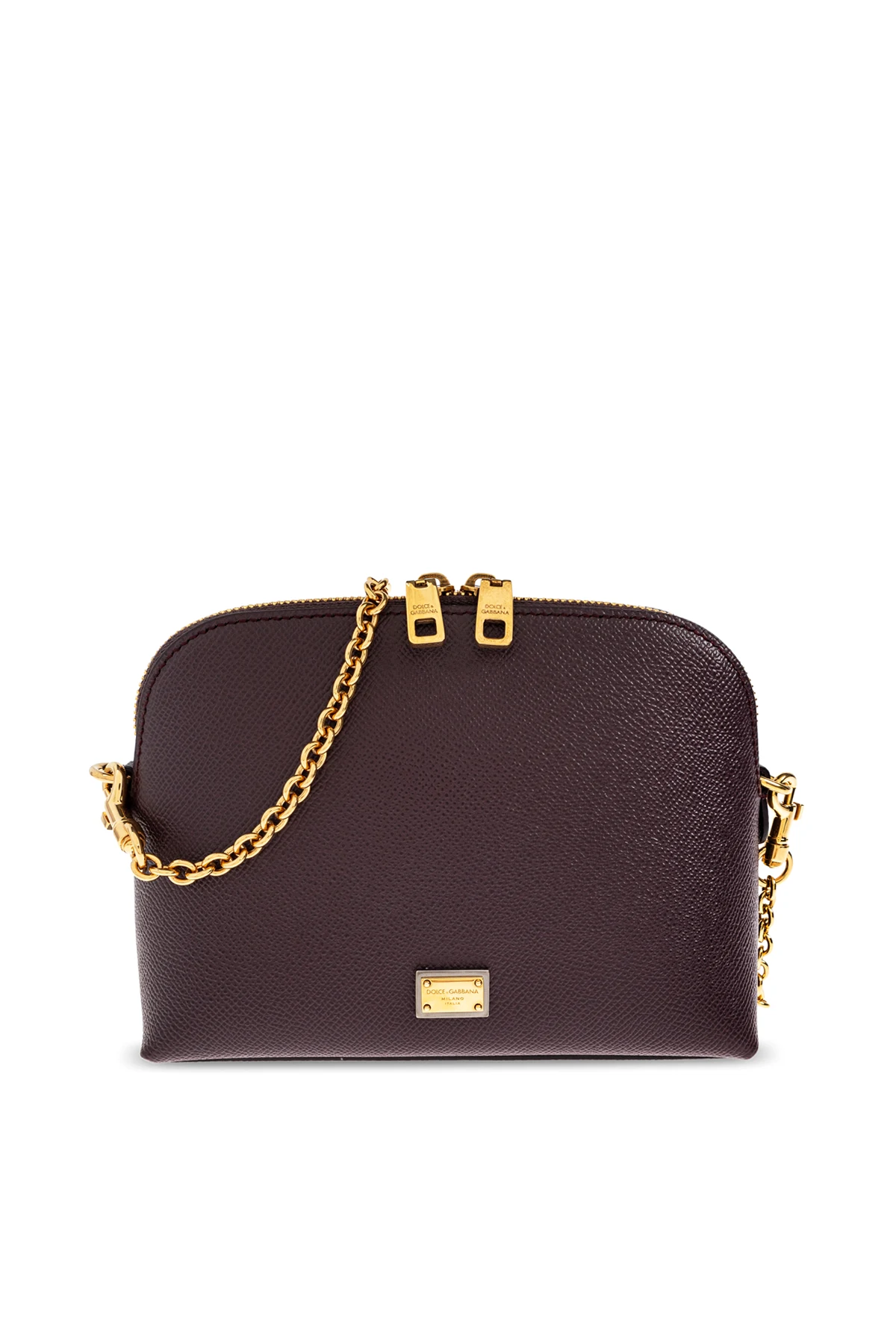 BURGUNDY Leather shoulder bag