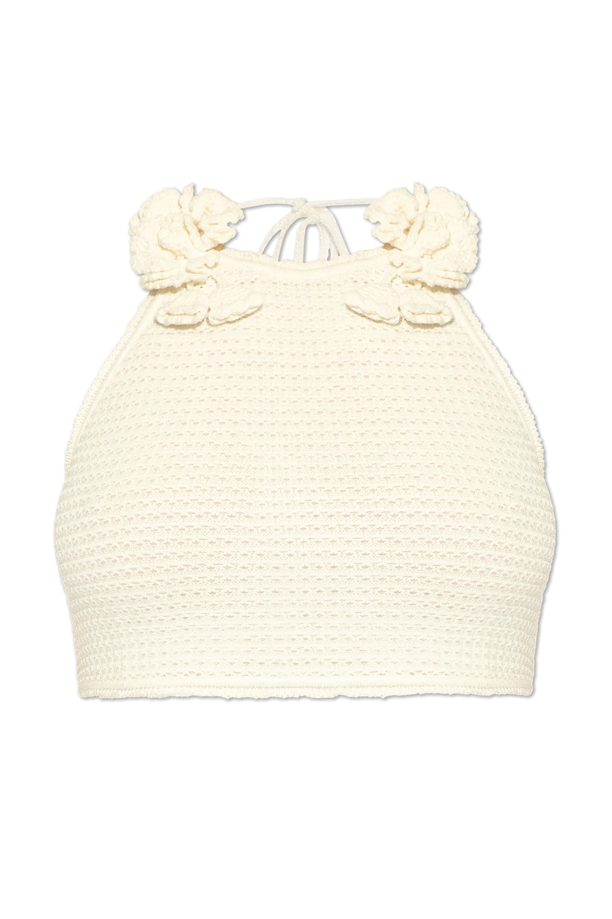 Crochet top with open back