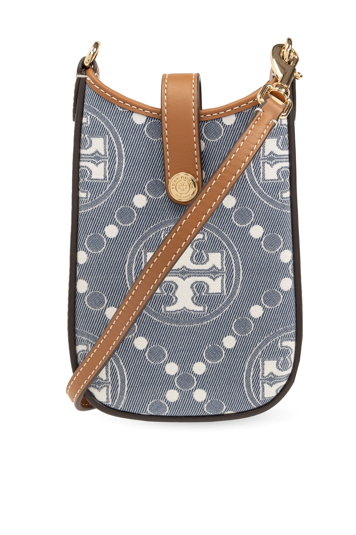 ‘T Monogram’ phone pouch with strap