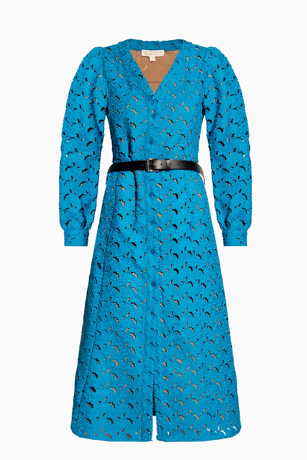 Openwork dress with long sleeves