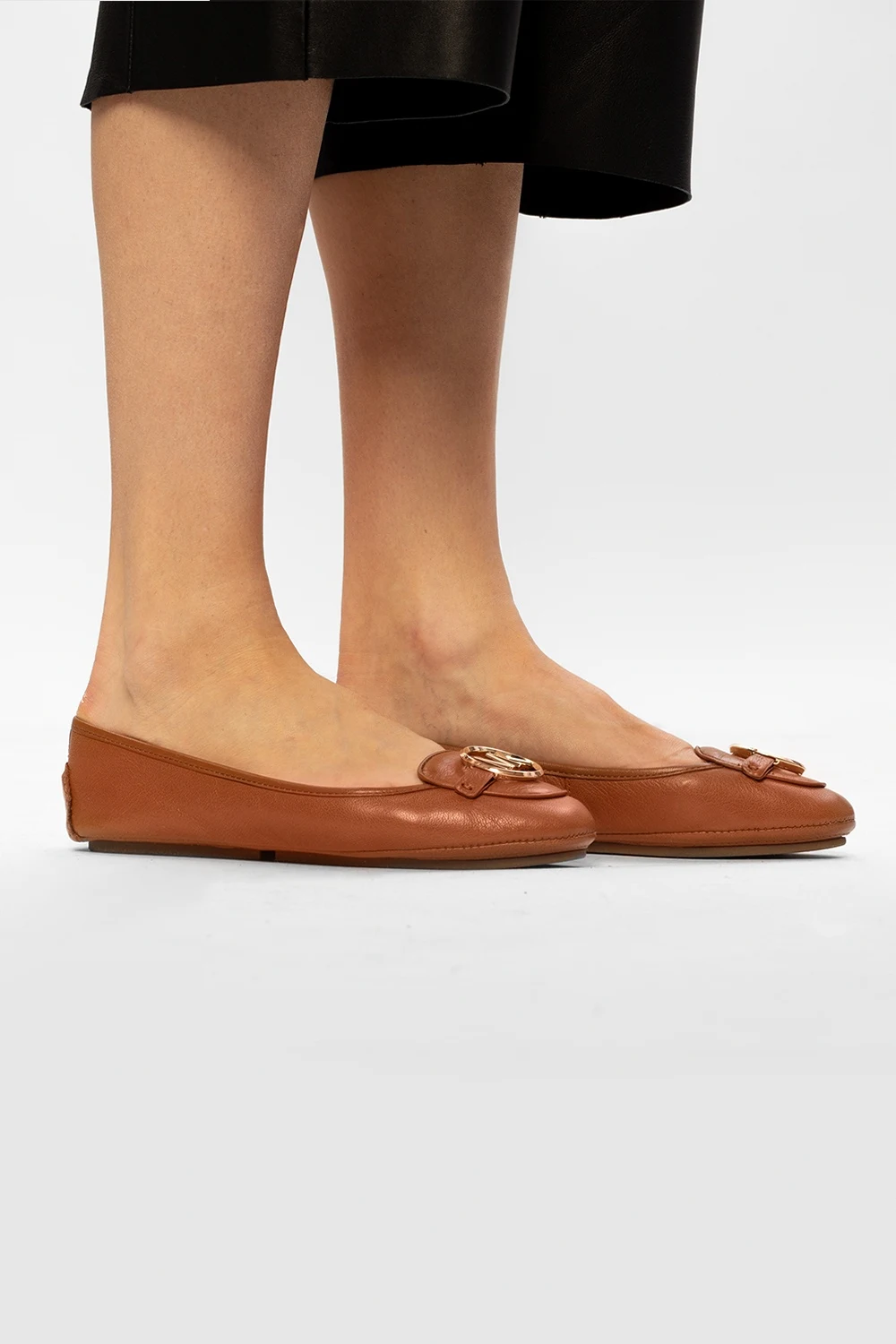 Ballet flats with logo